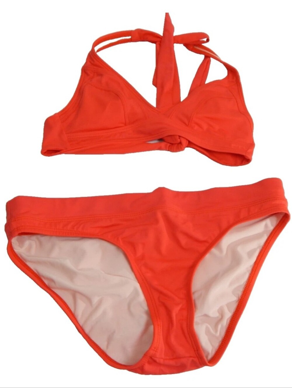 Title Nine Red Halter Bikini XS Top S Bottom